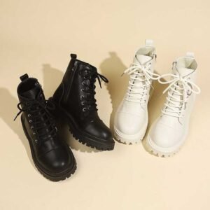 Bottines pour femmes en cuir bon marché en gros Bottes de cheville personnalisées automne hiver Chaussures pour femmes