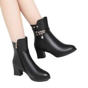 2023 chaussures d’hiver pour femmes en cuir souple épaissi bottes pour femmes surdimensionnées mode bottes de neige